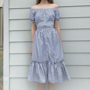 Beautiful blue striped dress